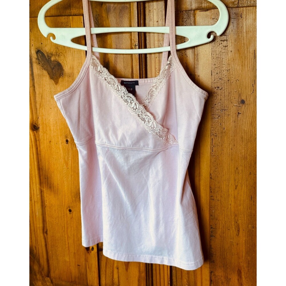 New Vintage Gap Pink Lace Cami Tank Top Coquette Y2K Maternity Medium